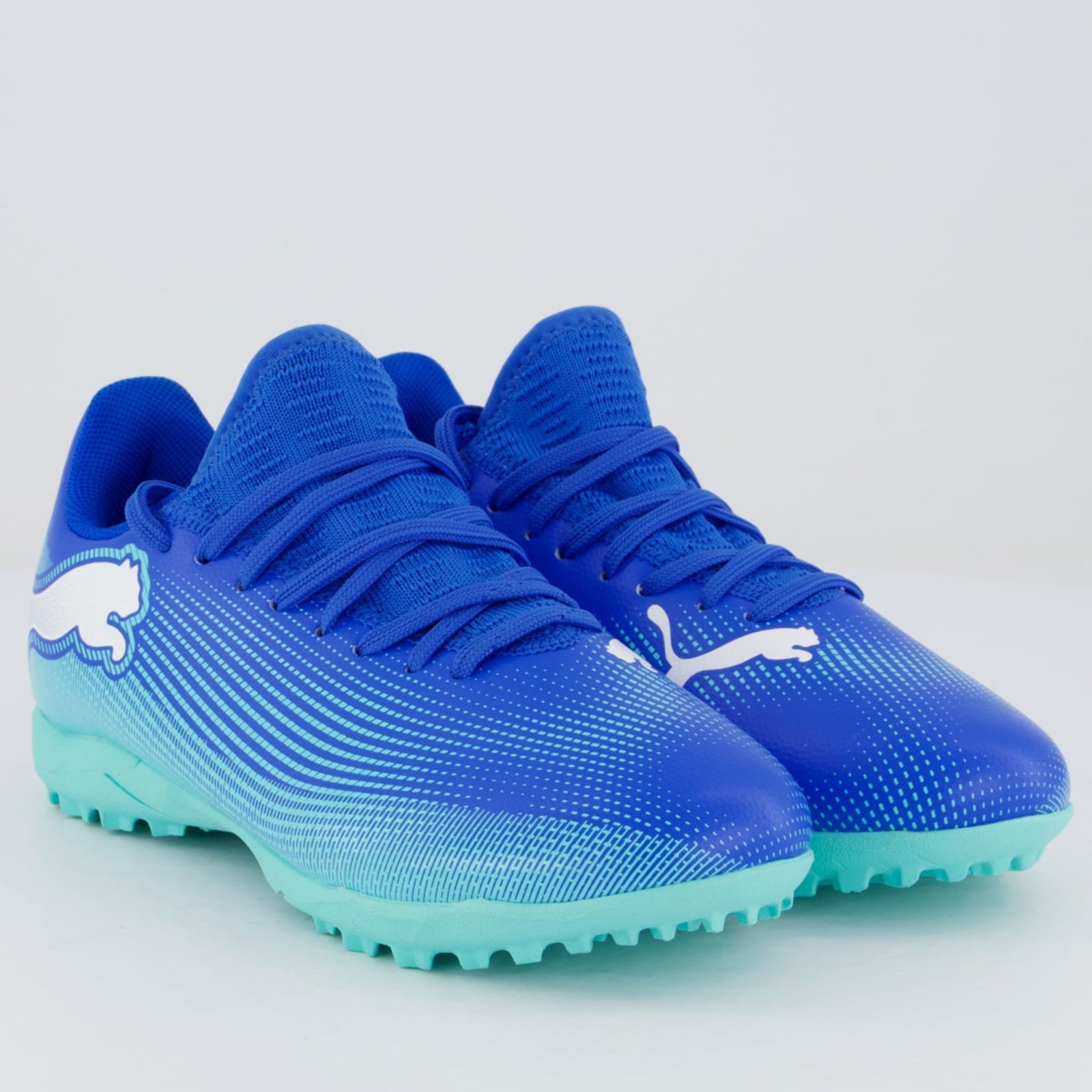 Vista 3 Chuteira Puma Future 7 Play TT PS BDP Society Juvenil azul Puma azul