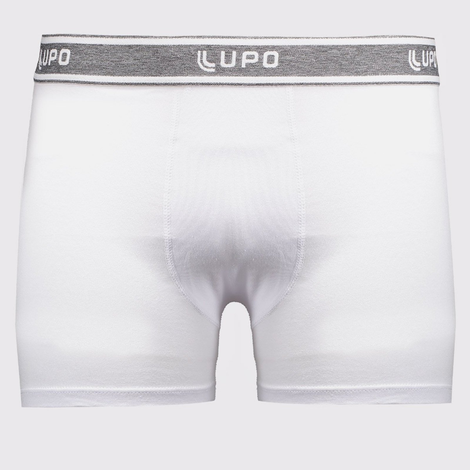Cueca Boxer Lupo Basic Algodão com Elastano Branca