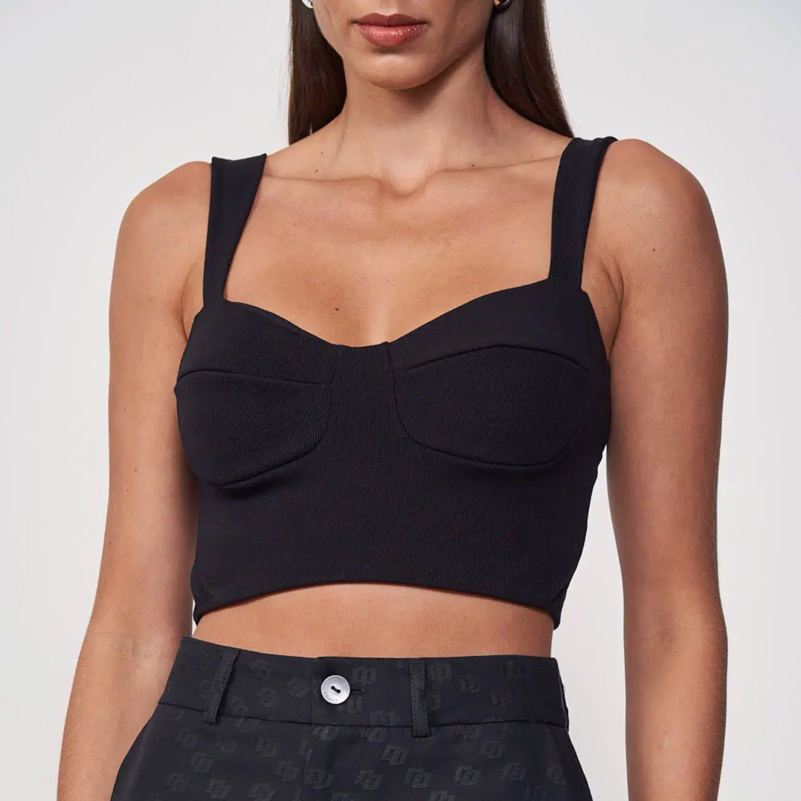 Vista 2 Top Colcci Alça In25 Feminino preto Colcci preto