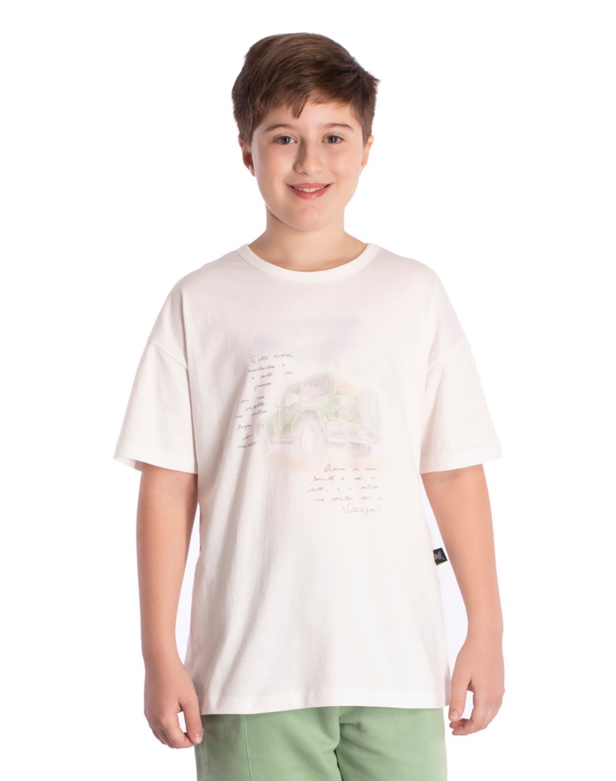 Infantil - Camiseta manga curta off-white