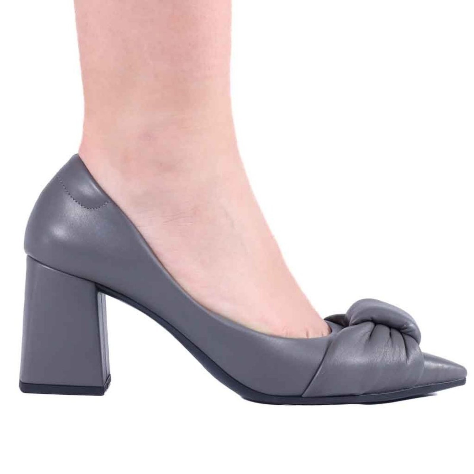 Scarpin Feminino Zariff com Laço 1606-008 Zariff Cinza