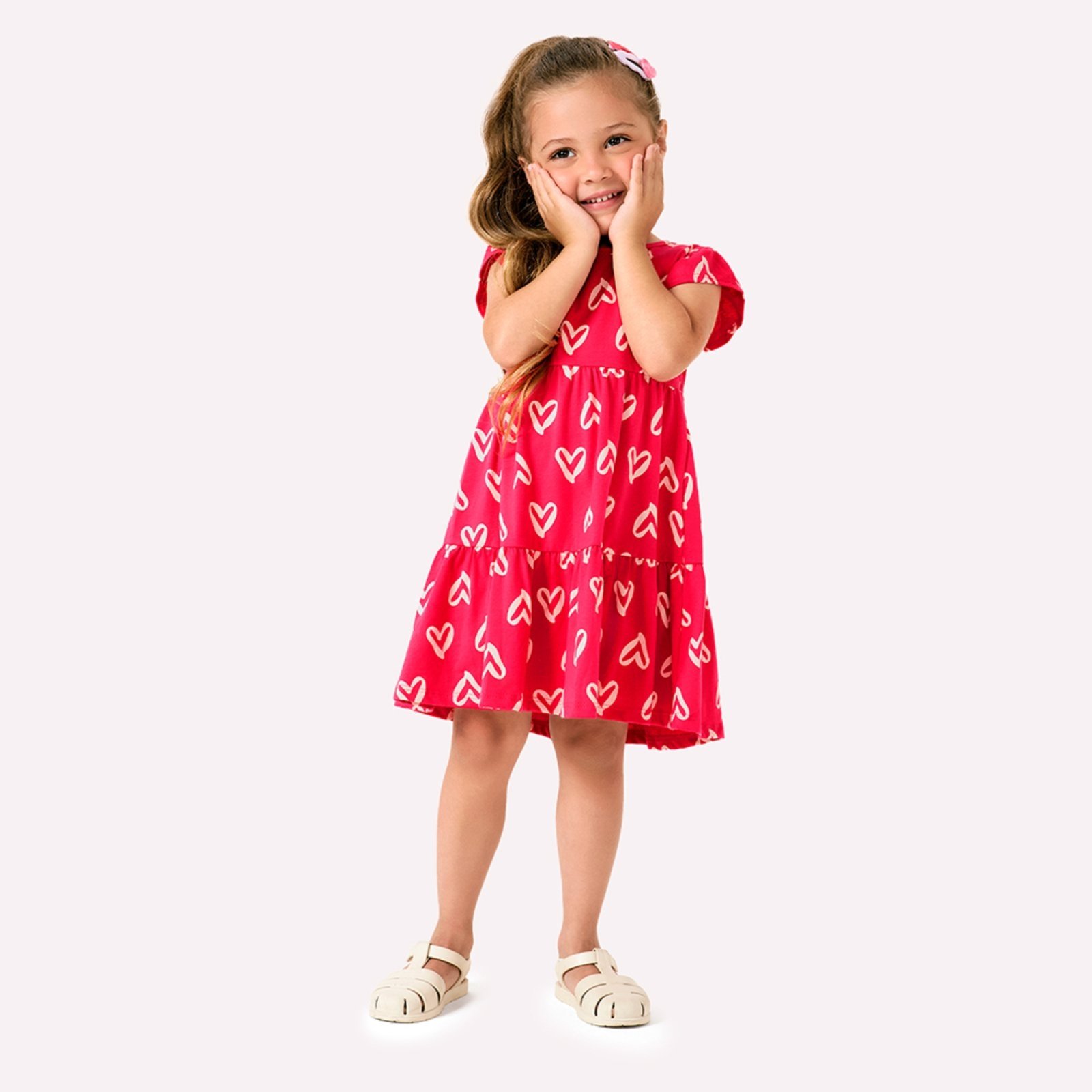Infantil – Vestido Infatil Menina Corações Kyly