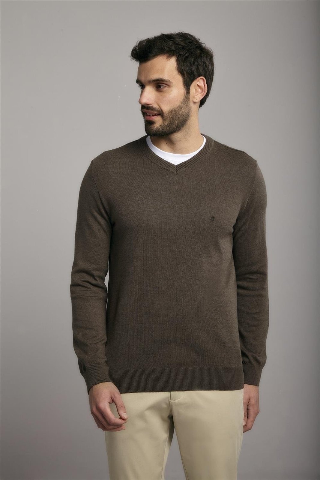 HIGHSTIL Tricot Gola V Slim Fit