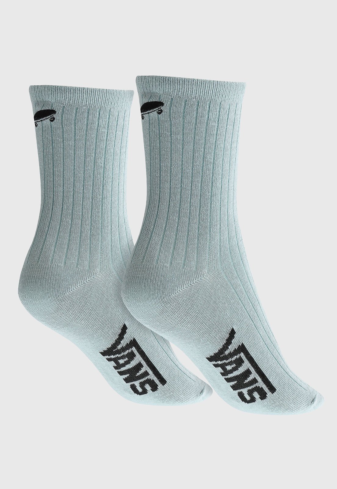 Vista 3 Meia Vans Cano Médio Crew Kickin It Crew Sock Vans verde