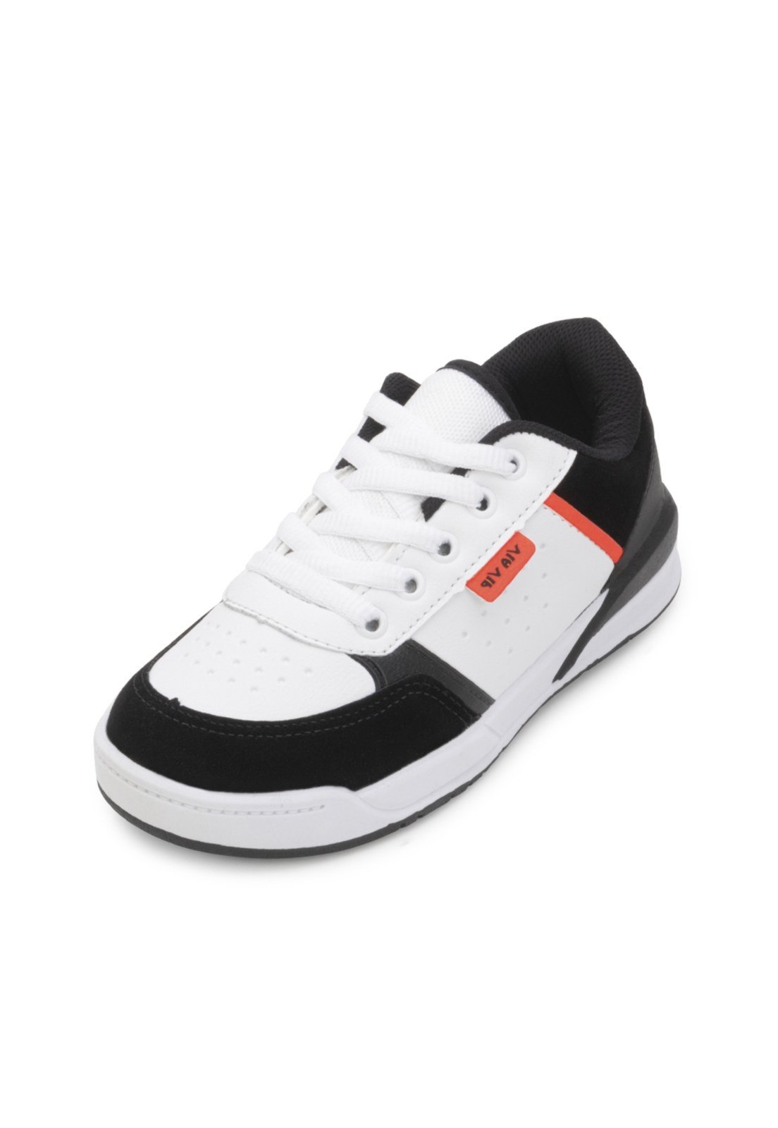 Infantil – Tênis Casual Via Vip VV24-VV4009 Preto-Laranja