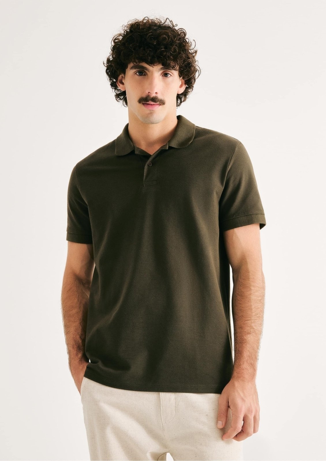 Camisa Polo Básica Masculina Em Piquet