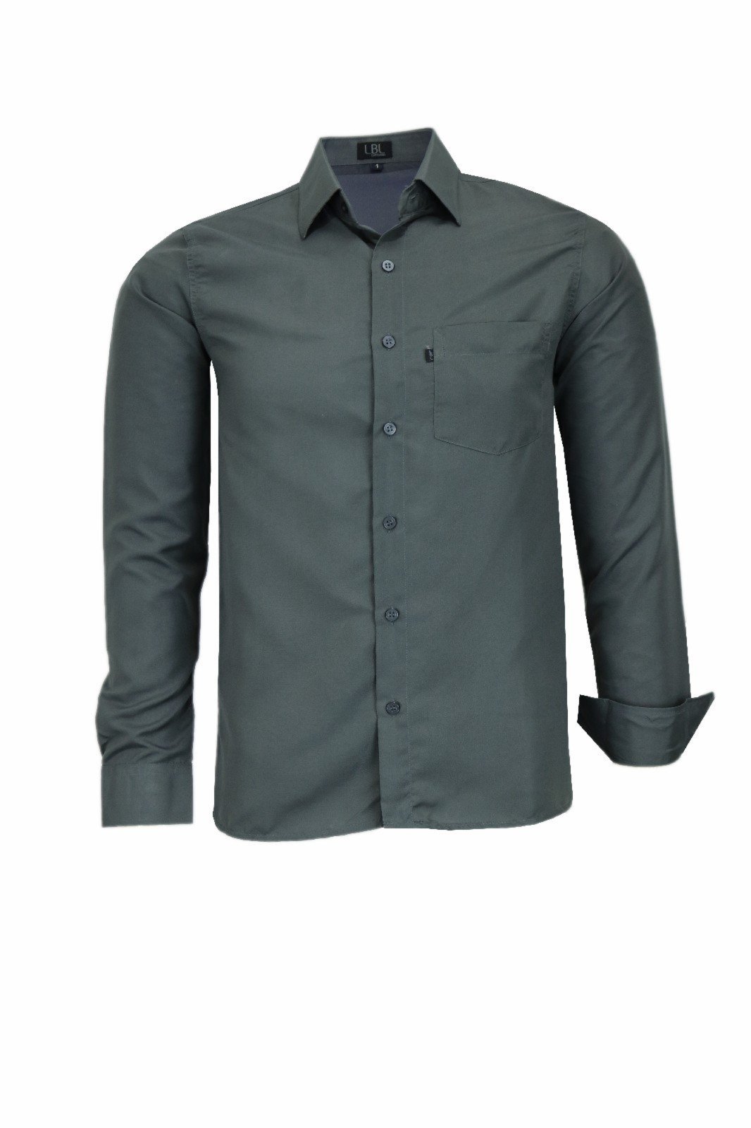 Camisa Manga Longa Lbl Comfort Poliéster Chumbo 3027