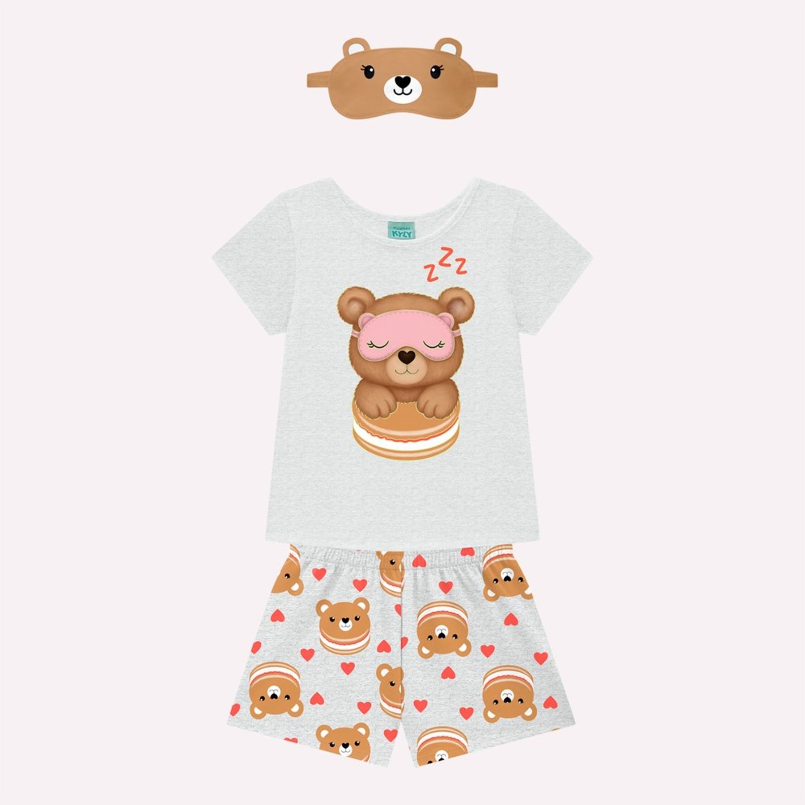 Pijama Menina com Máscara Kyly