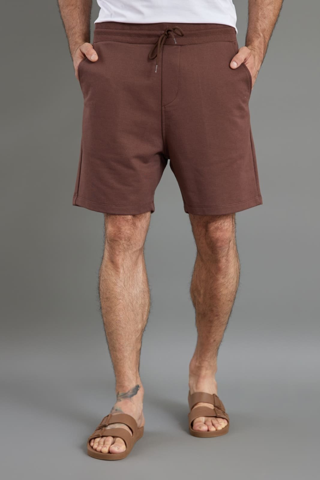Vista 2 Bermuda Moletom Masculina Com Elástico e Cordão Dialogo Cafe DIALOGO café