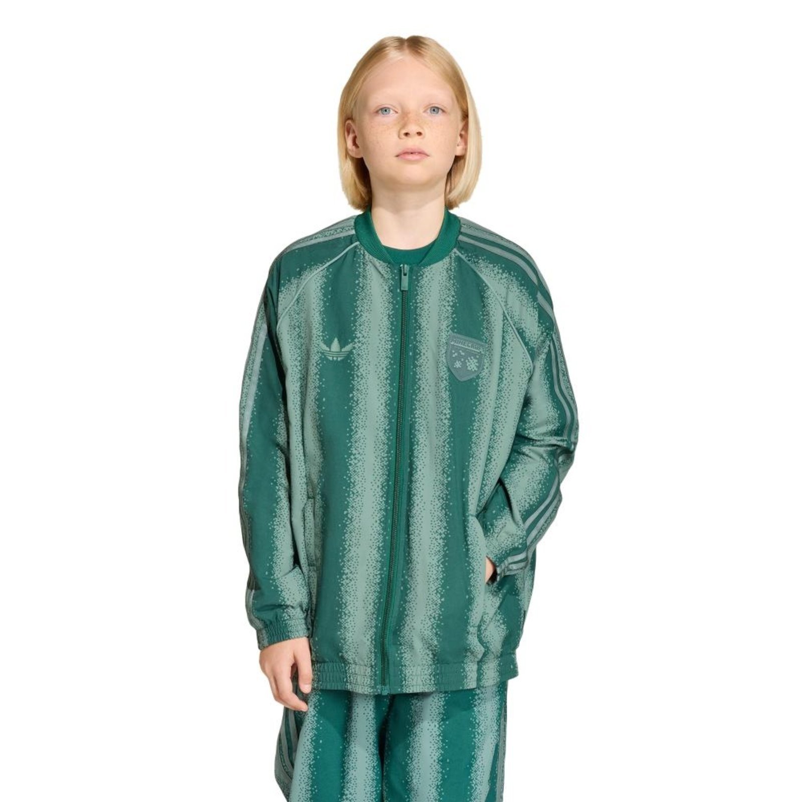 Vista 2 Infantil - JAQUETA FOLGADA ADIDAS MINECRAFT SST adidas Originals verde adidas Originals verde