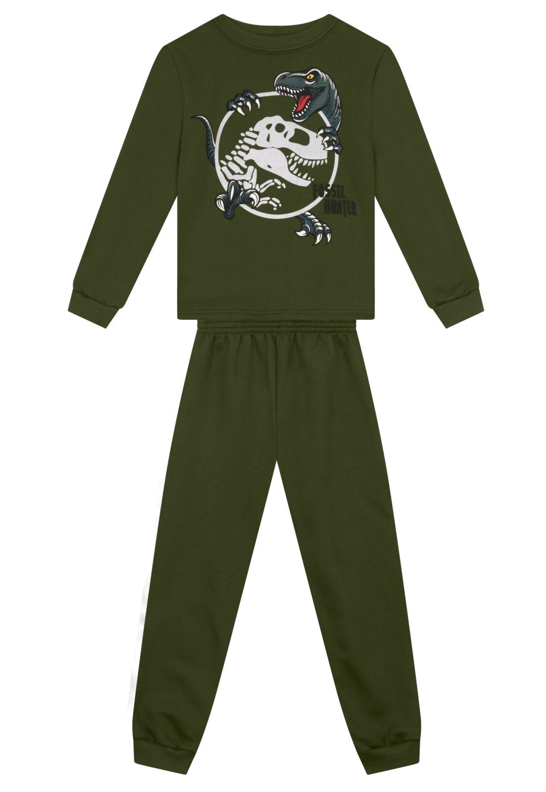 Infantil - Conjunto em moletom de dinossauro Brandili