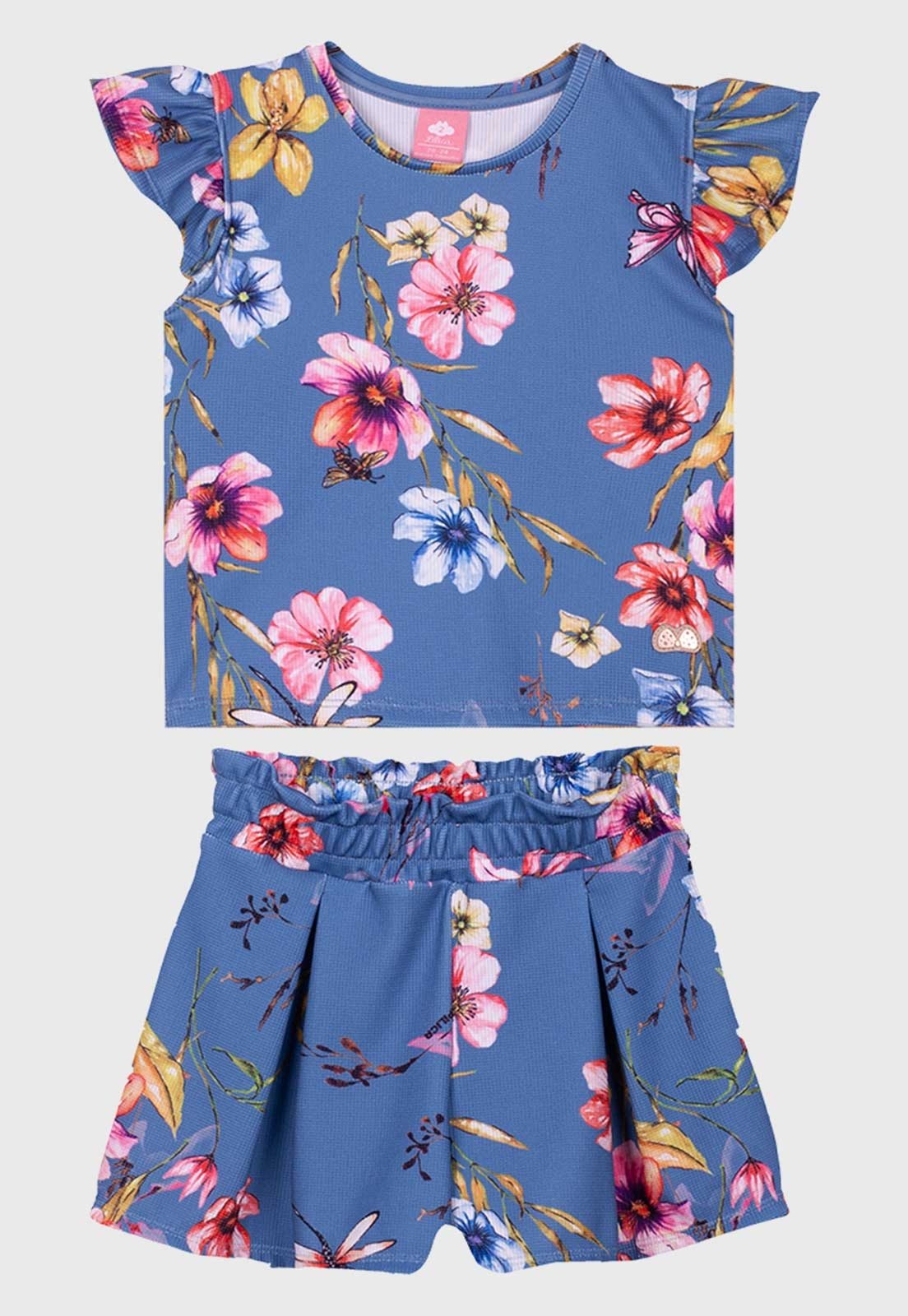 Conjunto Lilica Ripilica Floral Azul