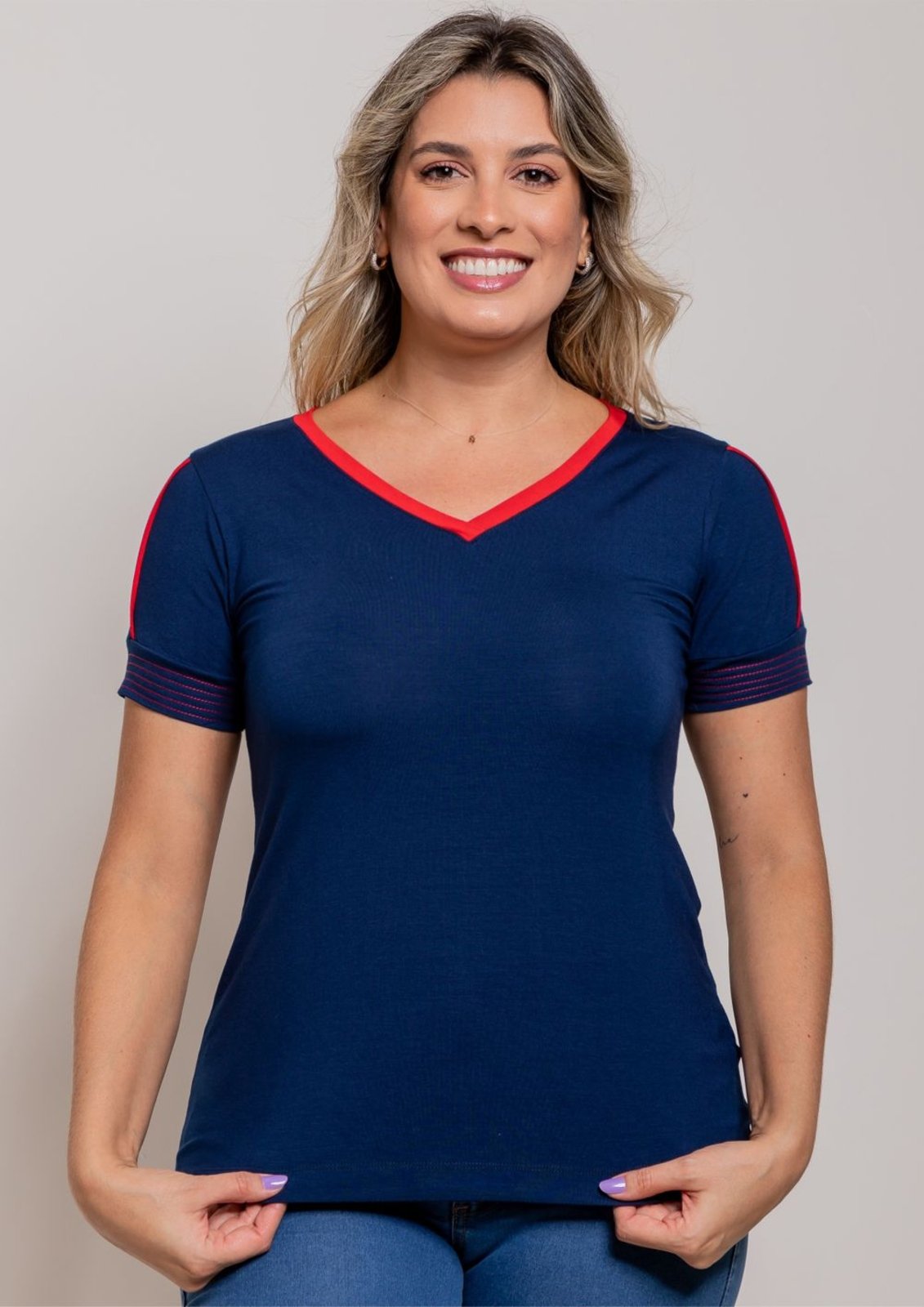 Blusa Pau a Pique Básica Azul Marinho MARINHO – M Pau a Pique