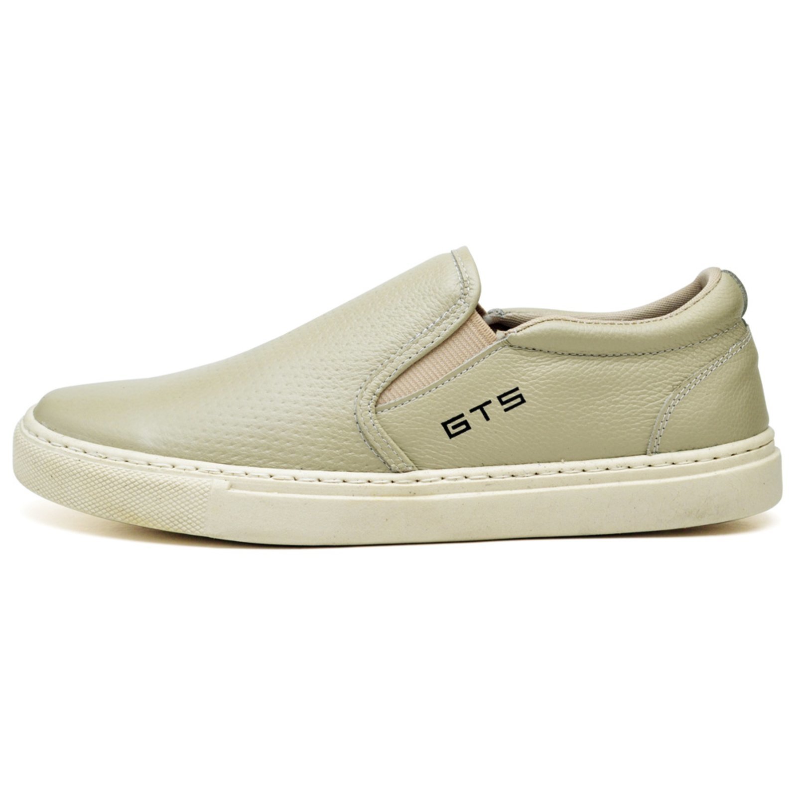 Vista 3 Slip On Masculino Tenis Clube do Sapato de Franca DFT Marítimo bege Clube do Sapato de Franca bege