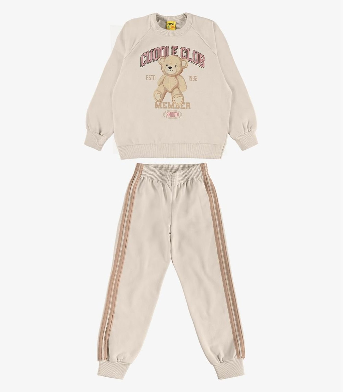 Infantil - Conjunto Blusão com Legging Moletom Rovi Bege