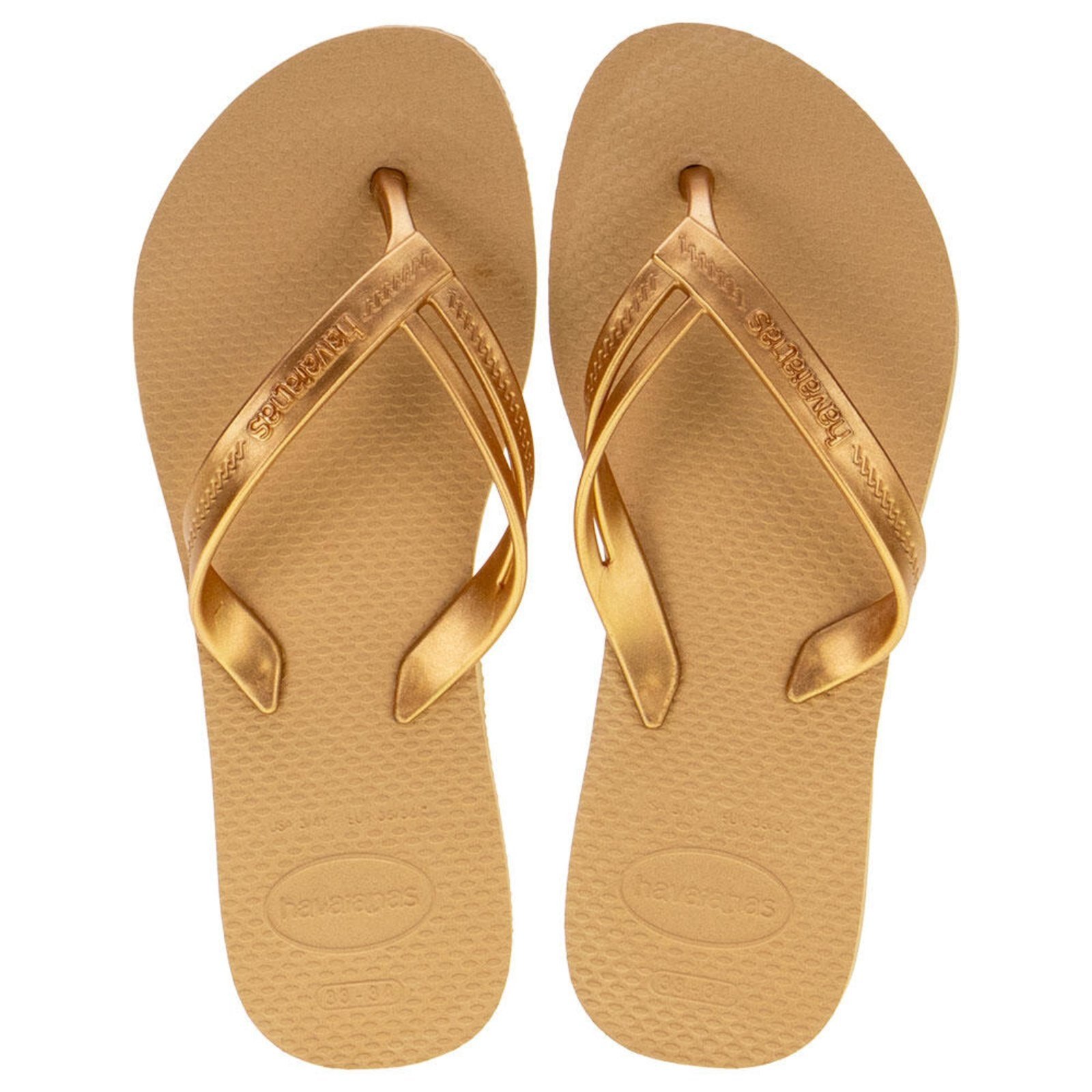 Vista 2 Chinelo Feminino Elegance Havaianas - 4148801 0098801 dourado Havaianas dourado