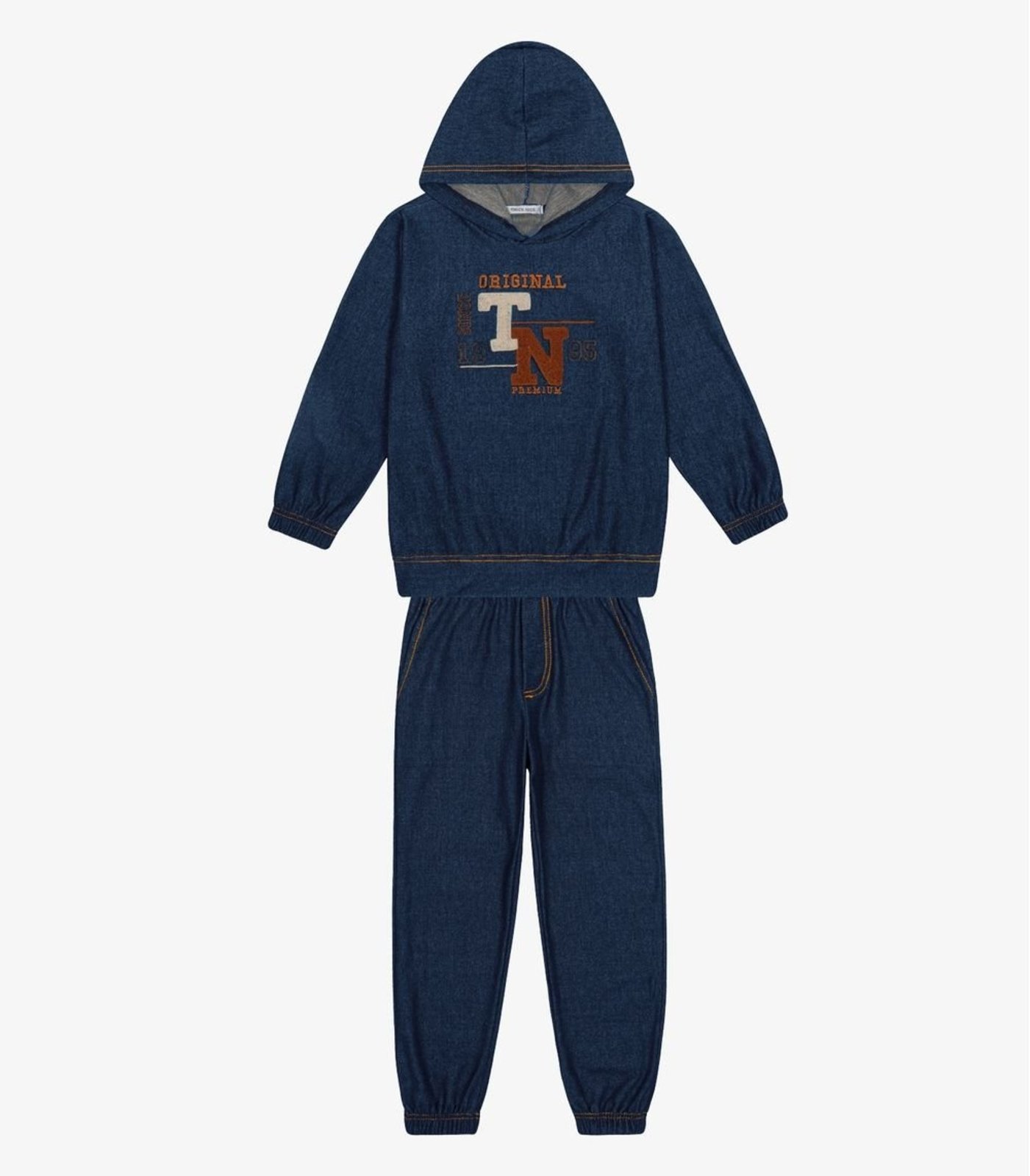 Infantil - Conjunto Blusão com Capuz e Calça Trick Nick Azul