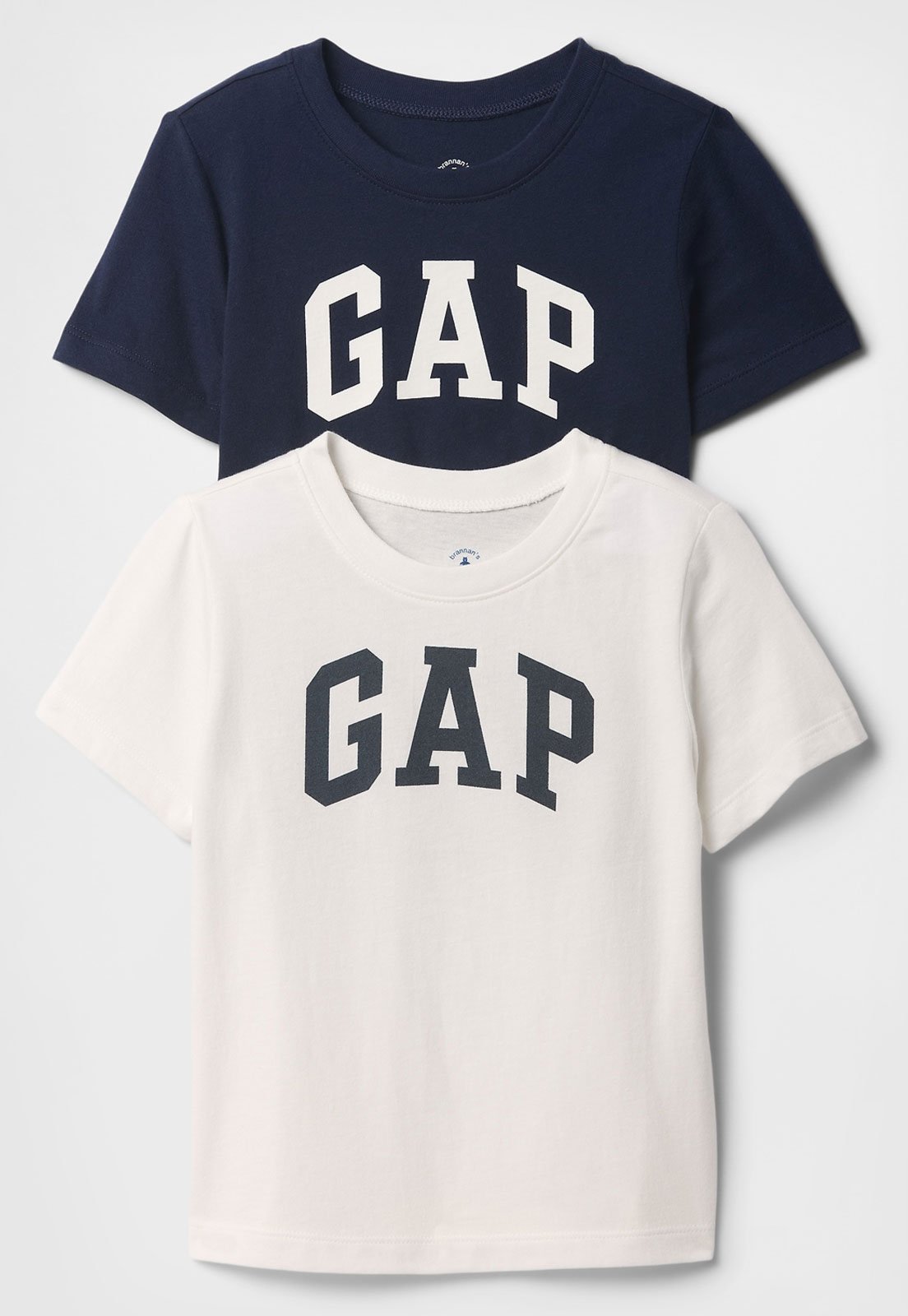 Kit Camiseta Manga Curta 2pçs GAP Logo Off-White