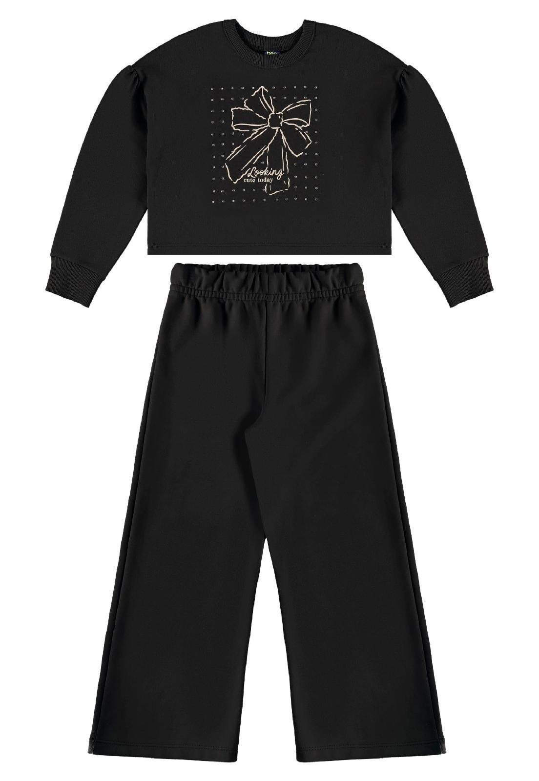 Infantil - Conjunto Looking Cute Today Bee Loop Preto