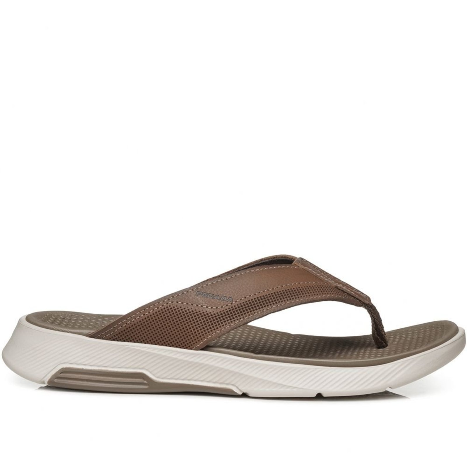 Chinelo Pegada Masculino em Couro Caqui 134701-07 Chinelo Pegada Masculino em Couro Caqui 134701-07 39