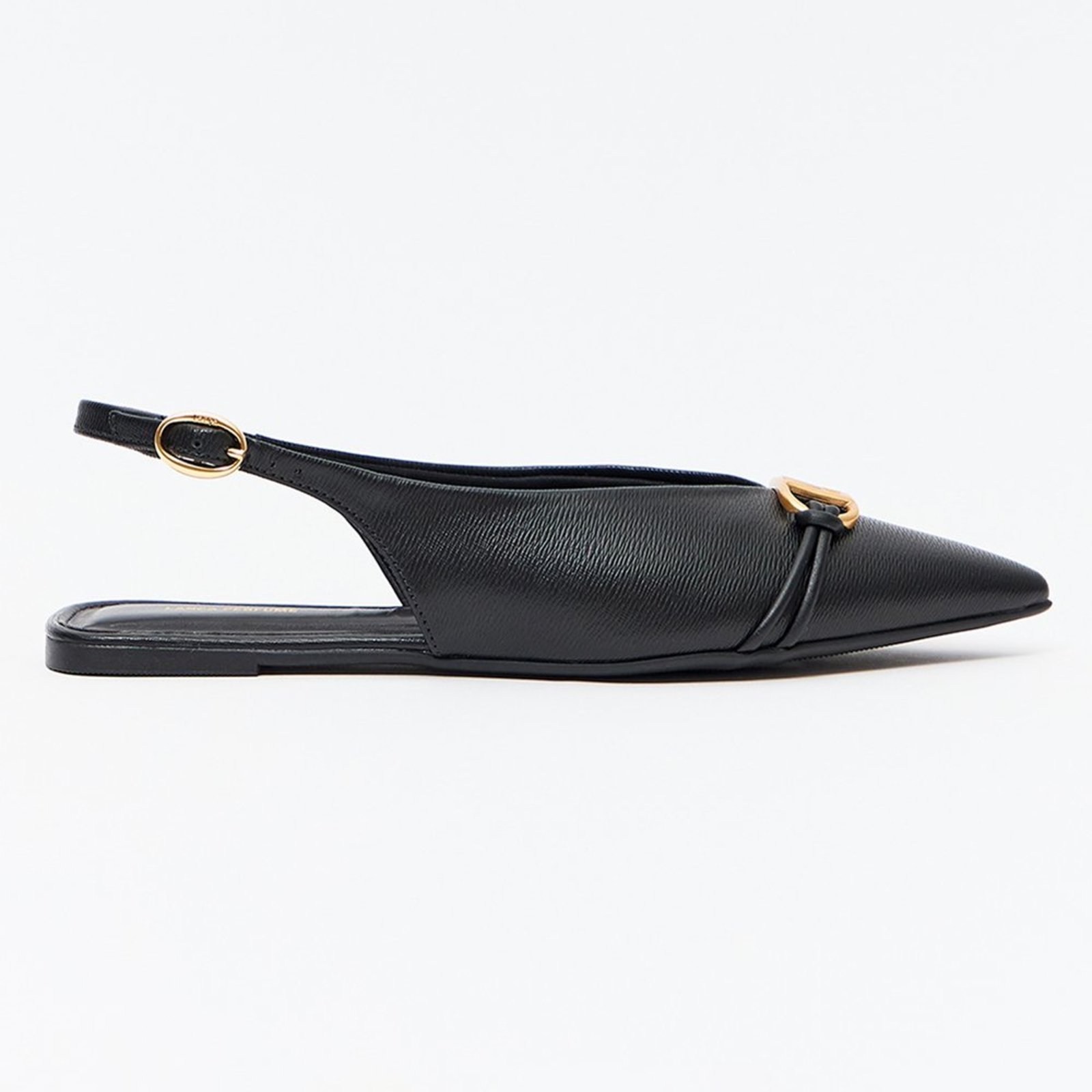 Sapatilha Lança Perfume Slingback Bico Pr27 Preto Feminino