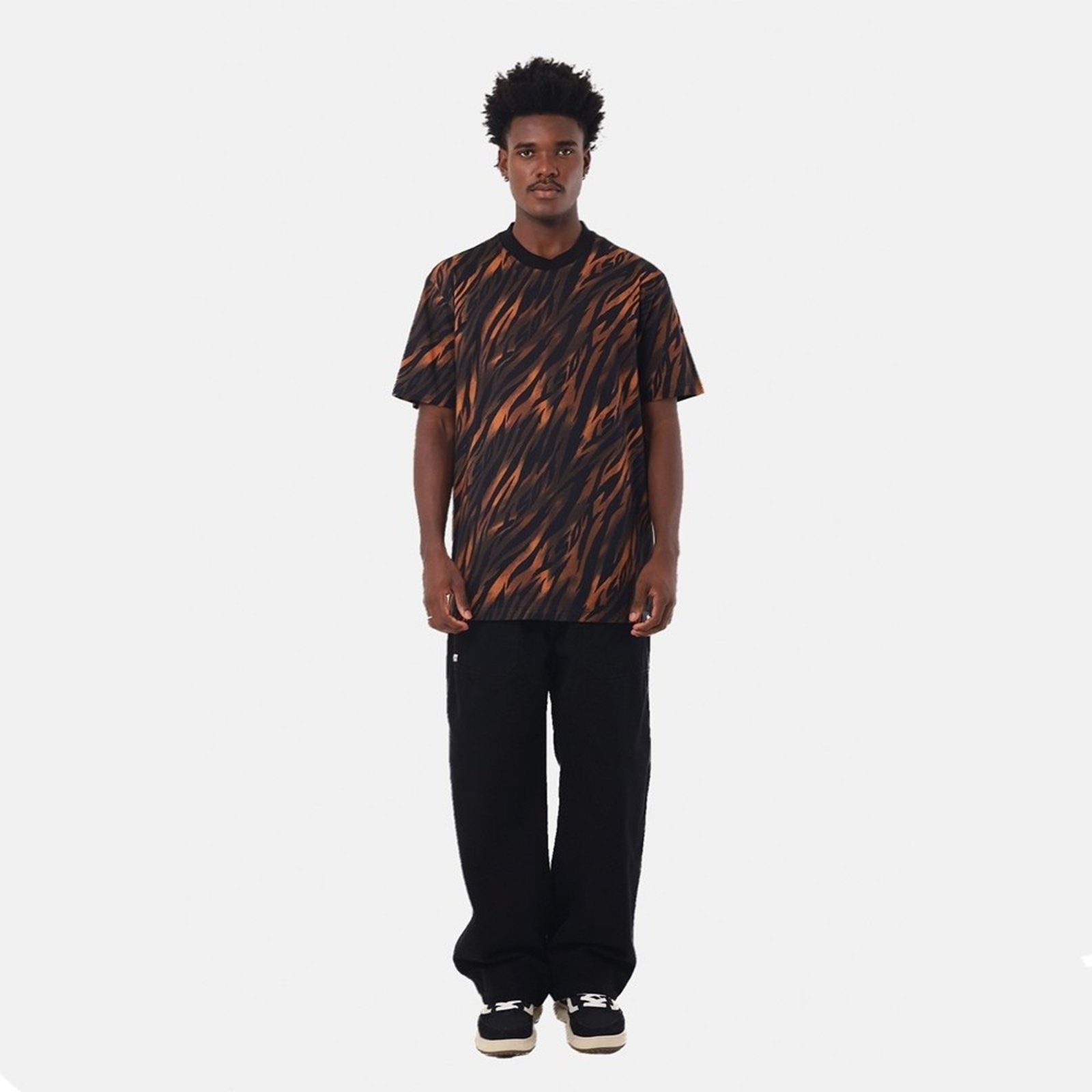 T-Shirt Tiger Full Marrom