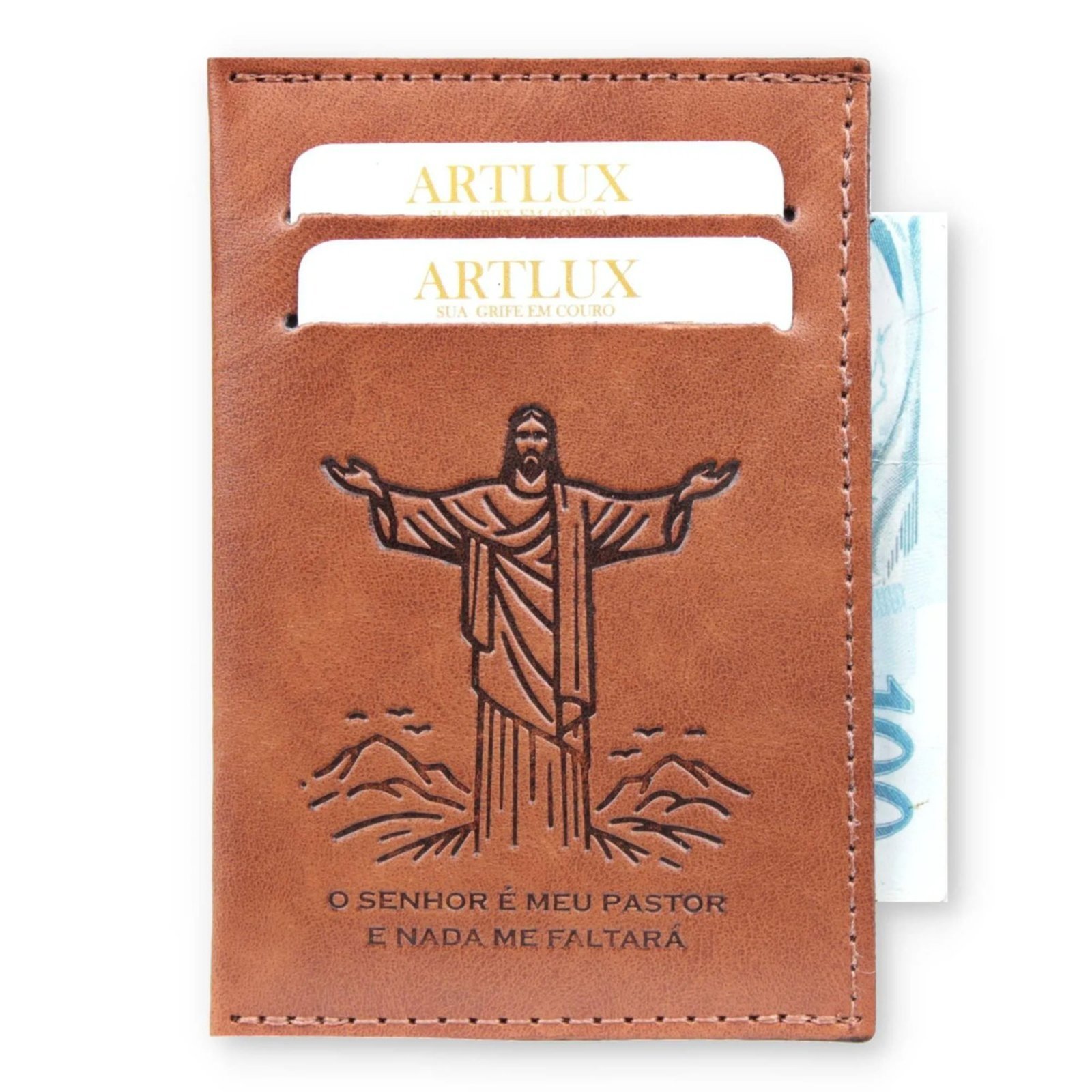 Vista 2 Carteira Slim Cristo Redentor Artlux 3088 azul Artlux azul