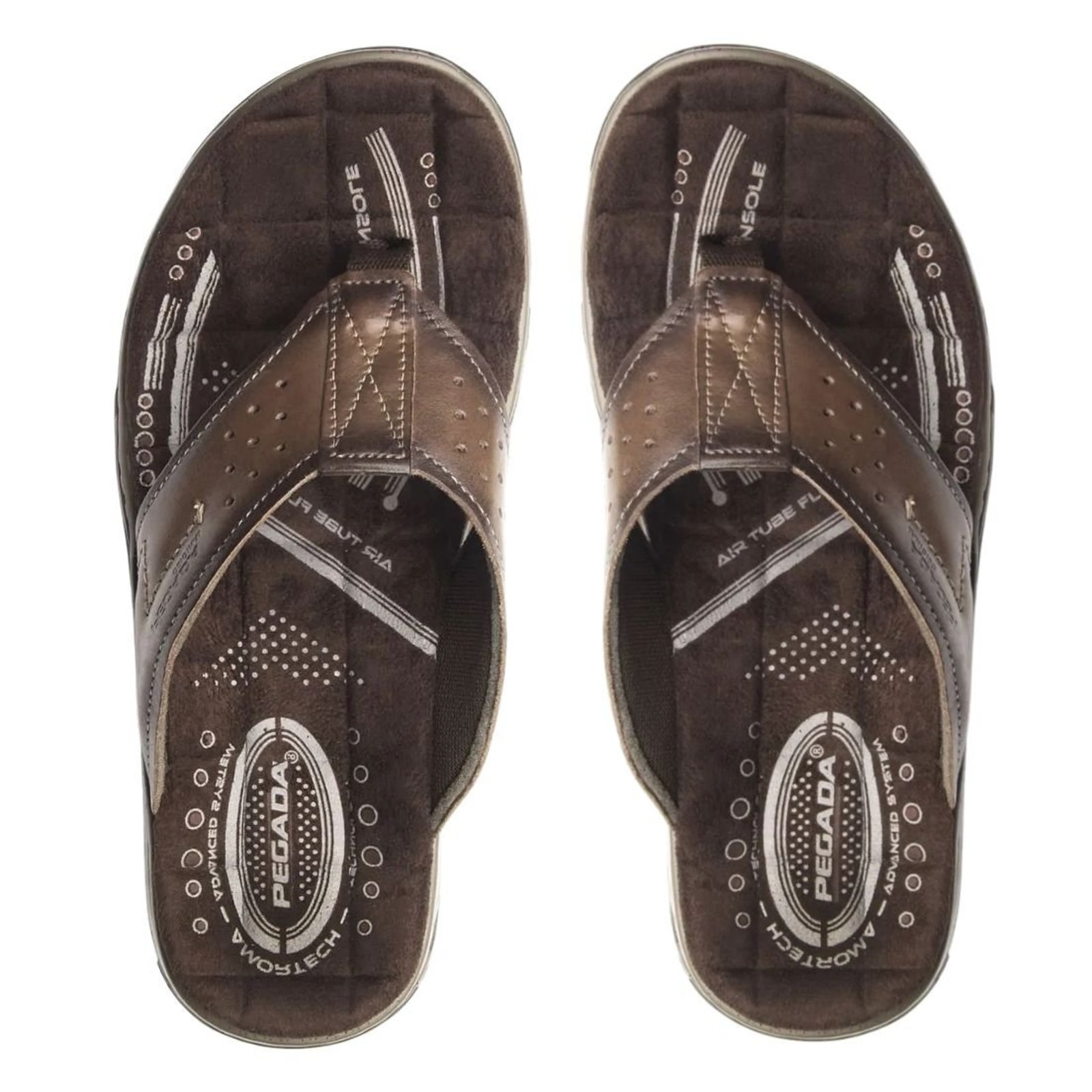 Chinelo de Dedo Masculino em Couro Dia a Dia Conforto Pegada
