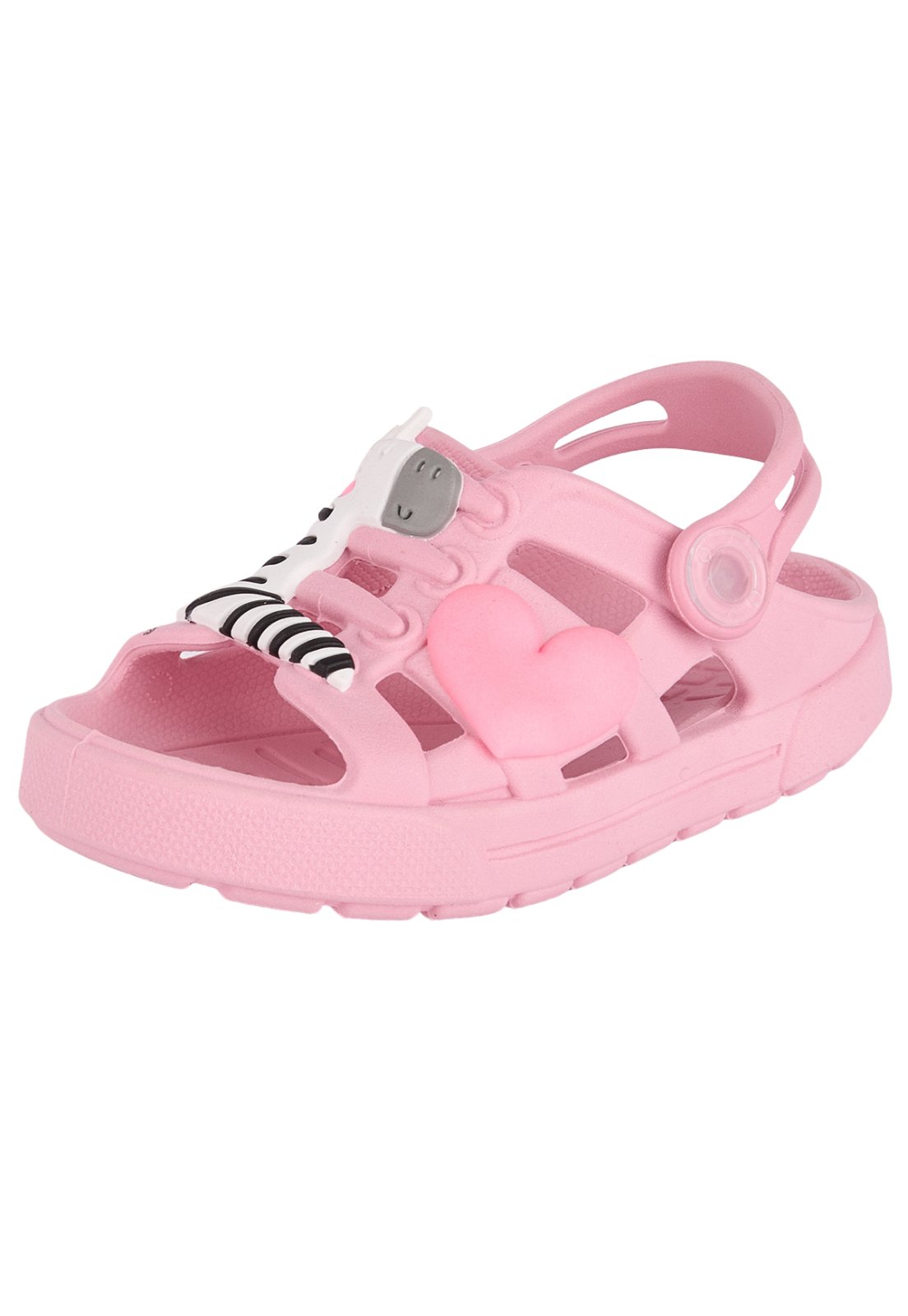 Infantil - Sandália Babuche Plugt Menina Zebra Rosa Balé