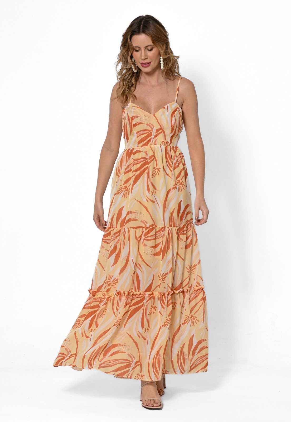 Vestido Bisô Marias Estampado Amarelo – Amarelo