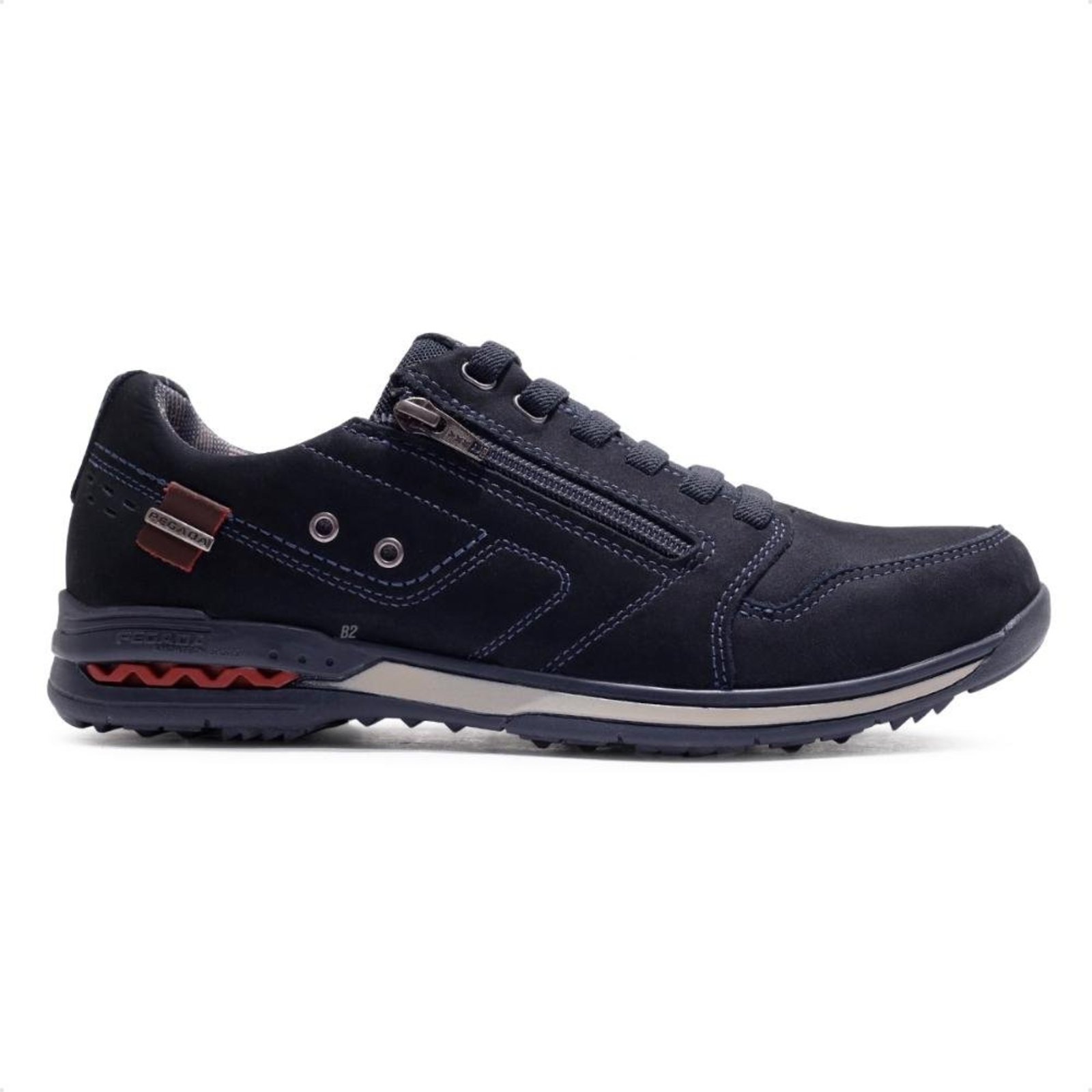 Sapatênis Pegada Gold Casual Com Zíper Masculino Preto
