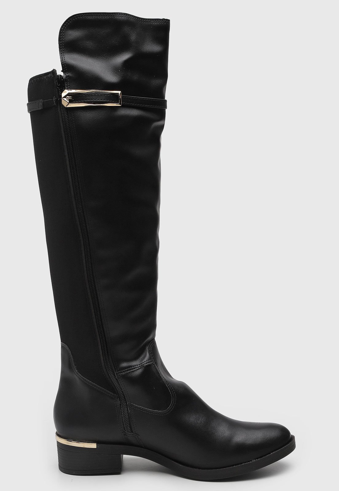 Vista 3 Bota Feminina cê Cano Alto Preta BEBECÊ preto BEBECÊ preto