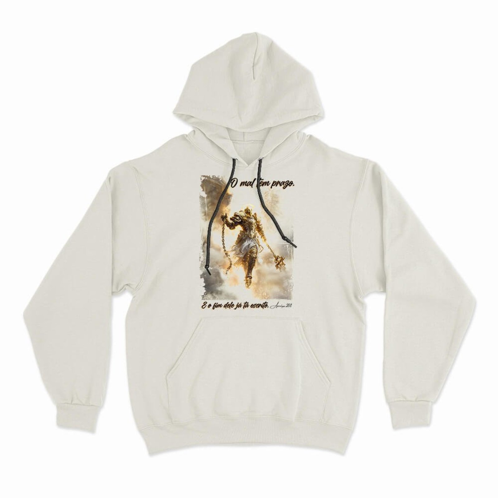 Moletom Com Capuz Chave Do Abismo - Off White - Casual - Studio Geek