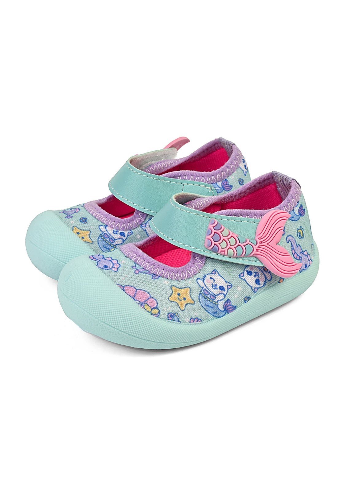 Vista 2 Infantil - Sapatilha Feminina Conforto Leve Sereia Mzkid azul Mzkid azul