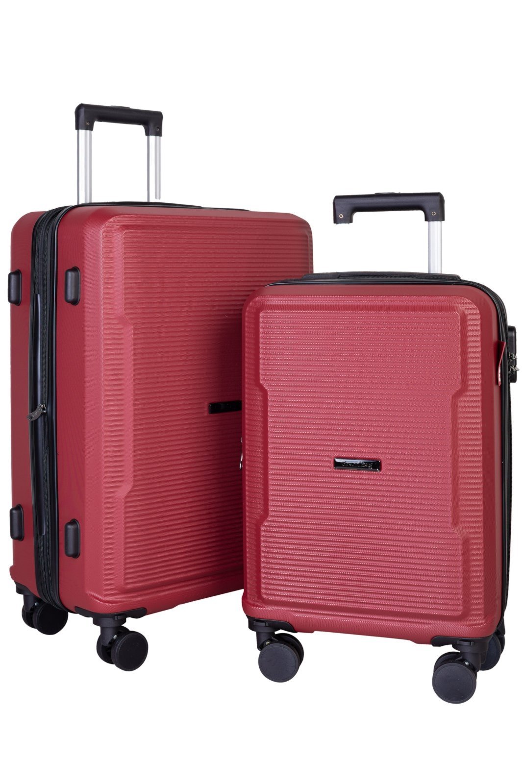 Vista 2 Kit Enluaze 2 Malas De Viagem Abs 20" 24"" Denver - " vermelho Enluaze vermelho