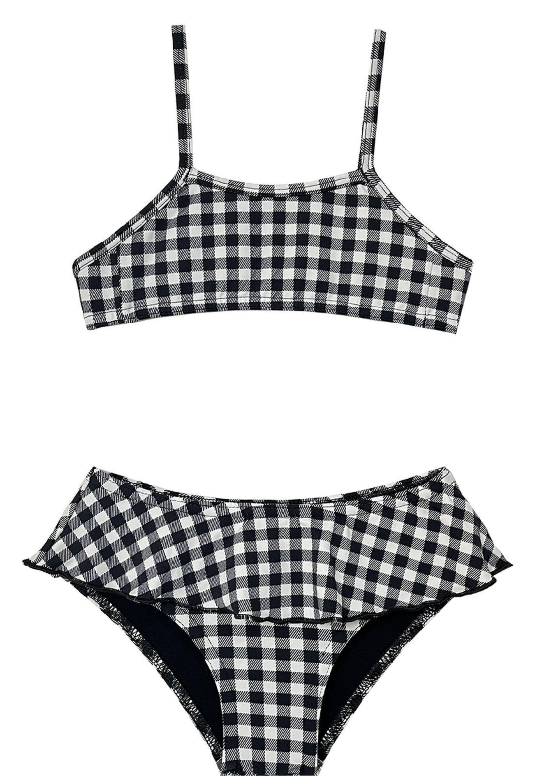 Conjunto Biquíni Metida Moça Estampado com Babados
