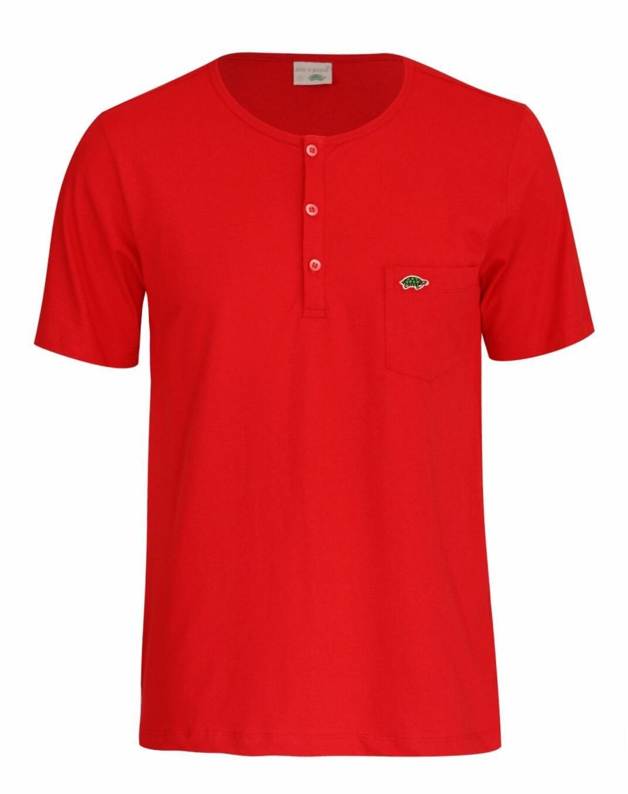 Camiseta Masculina com Botões | Pau a Pique Vermelho