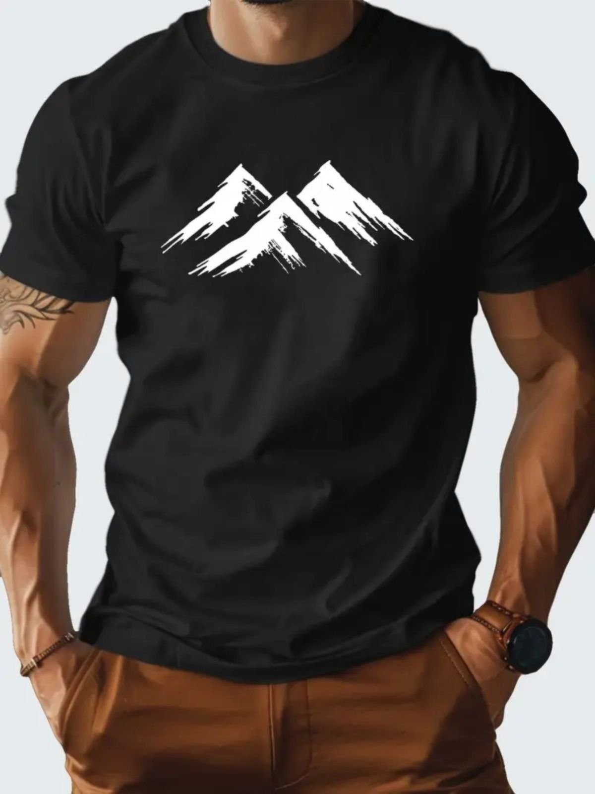 Camiseta Estampada Montanha I Safira Moda Algodão Preto