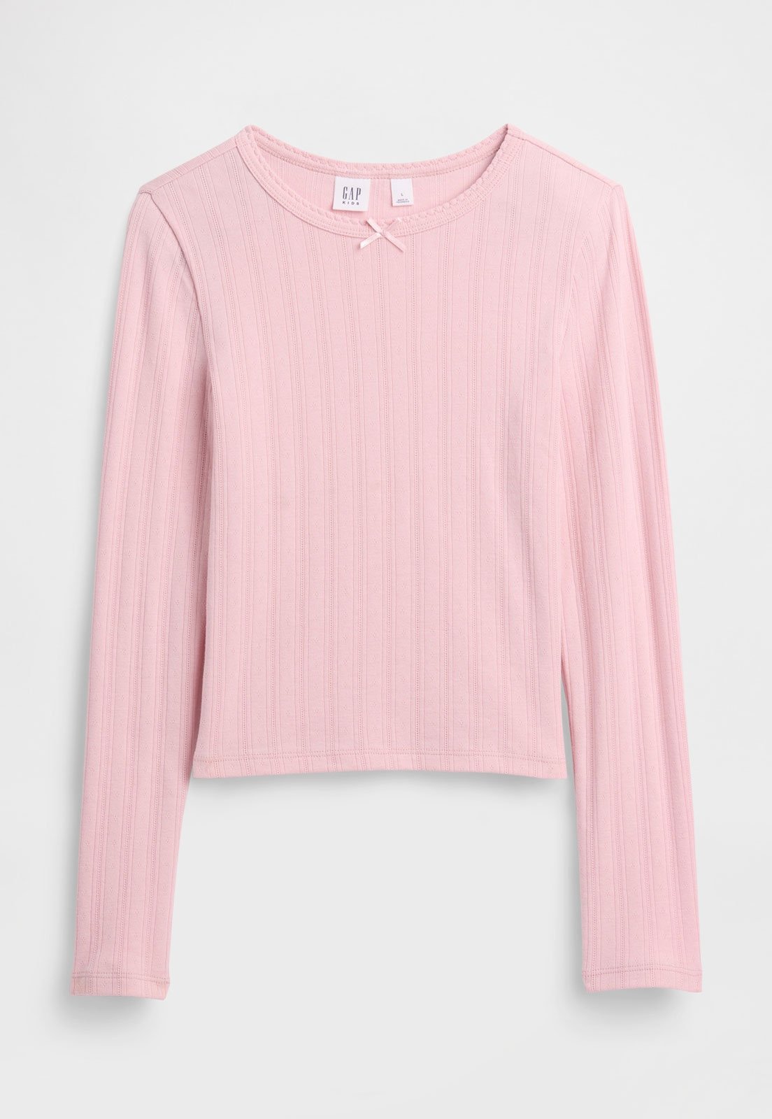 Infantil – Camiseta GAP Ribana Manga Longa Rosa