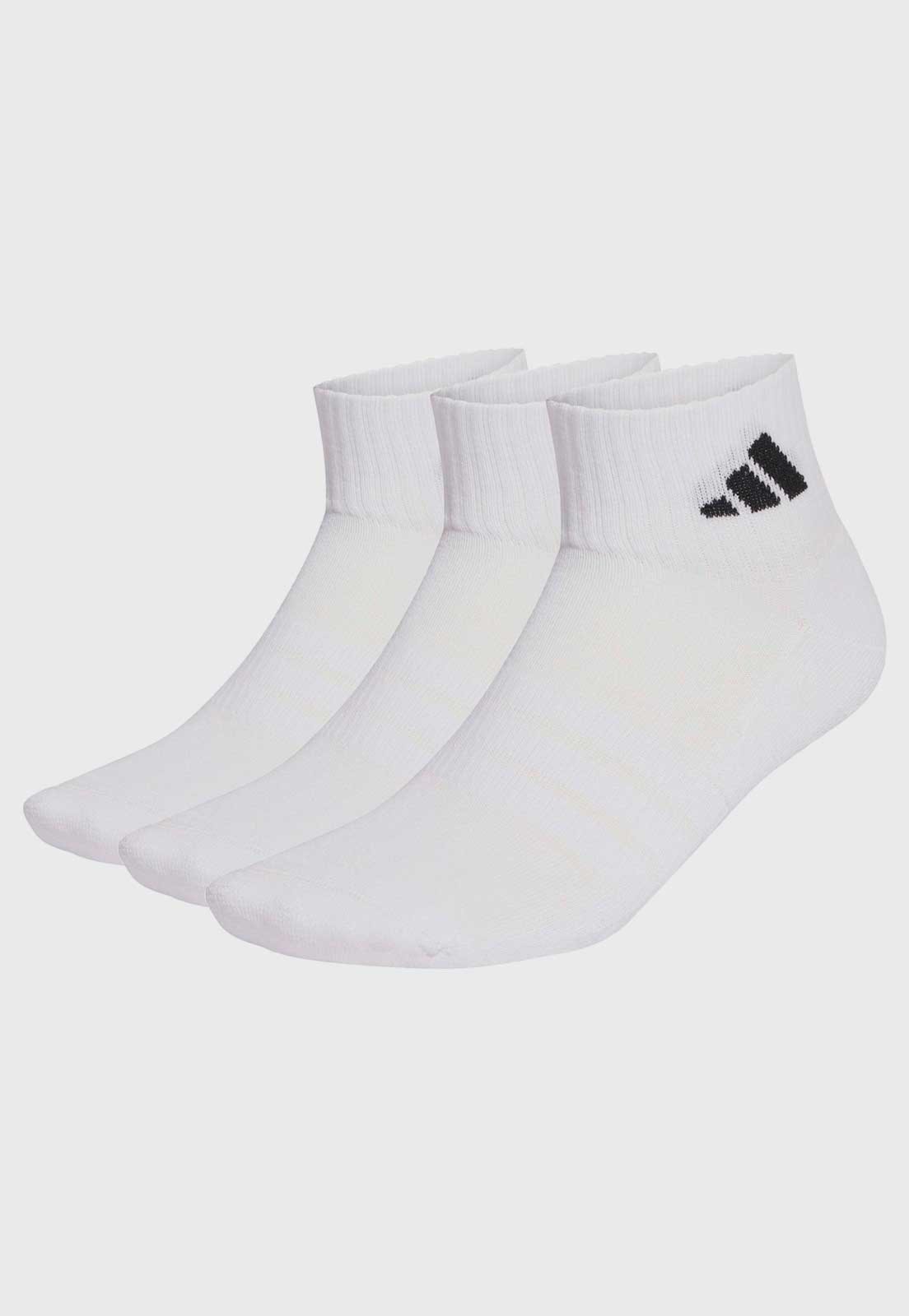 Kit 3 Meia adidas Performance Cano Médio Branca