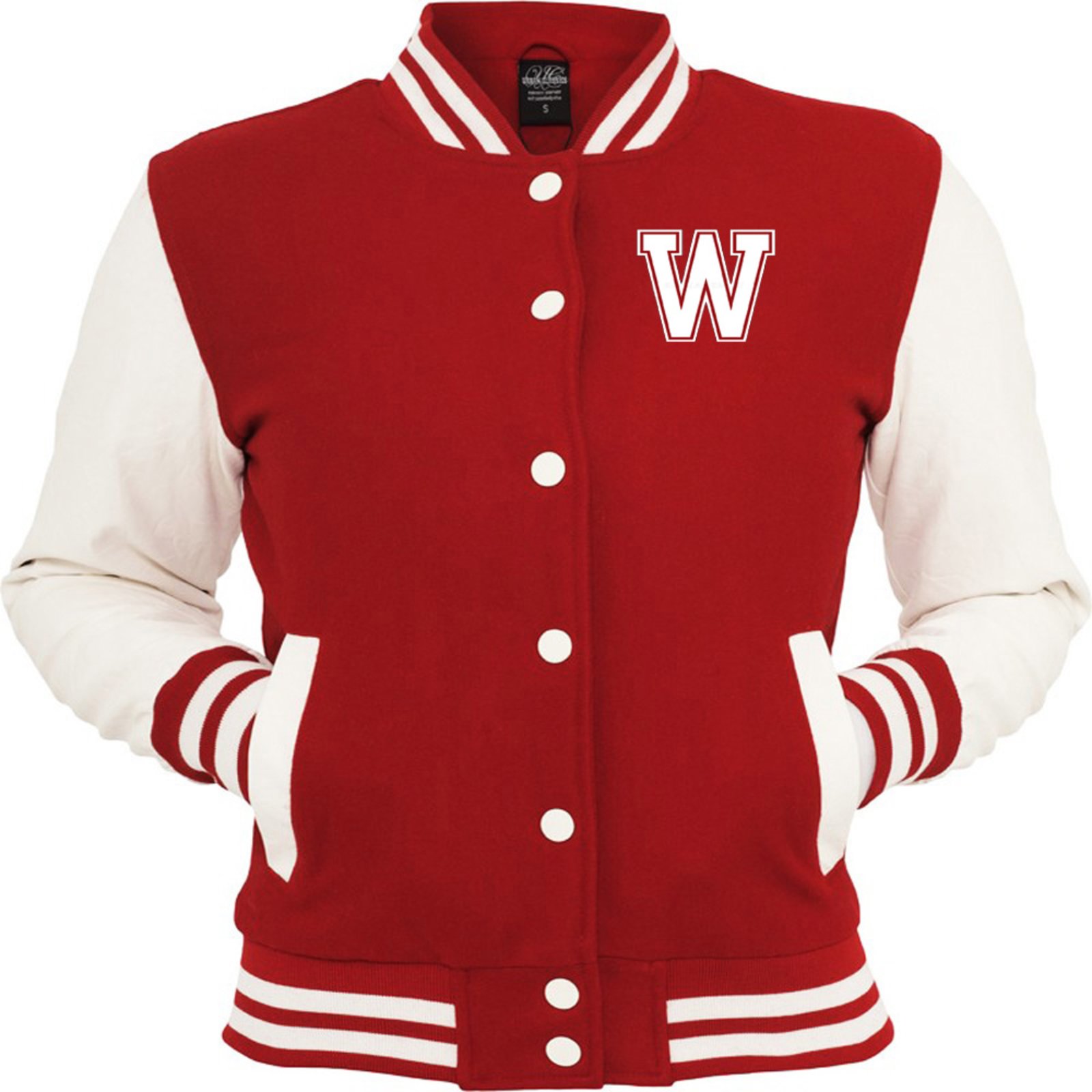 Jaqueta College Americana College4EVER Vermelha Letra W bordada