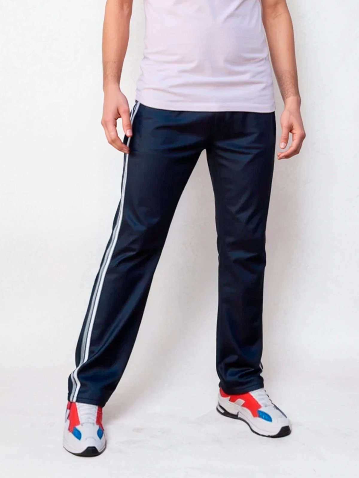 Calça Masculina Frent’s Tecido Helanca Com Listra Lateral Bolso Traseiro