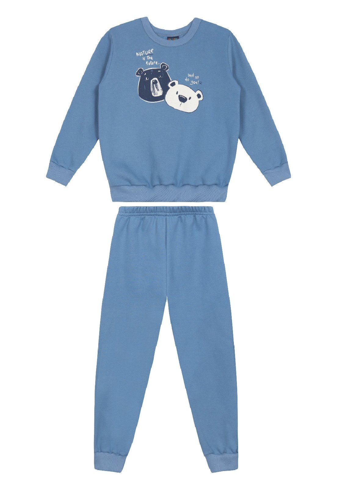 Infantil - Conjunto para Menino de Blusão e Calça Guloseima Azul