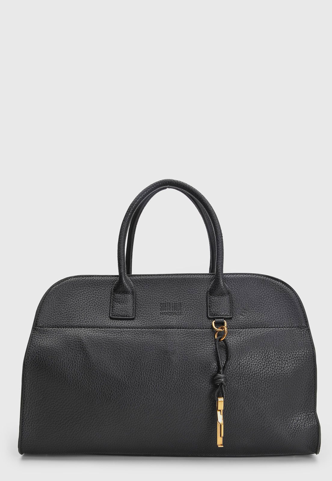Vista 3 Bolsa Feminina Santa Lolla Grande Texturizada Preta preto Santa Lolla preto