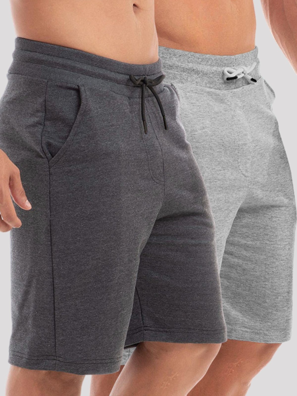 Kit 2 Bermudas Moletom Masculina Benellys Chumbo e Cinza