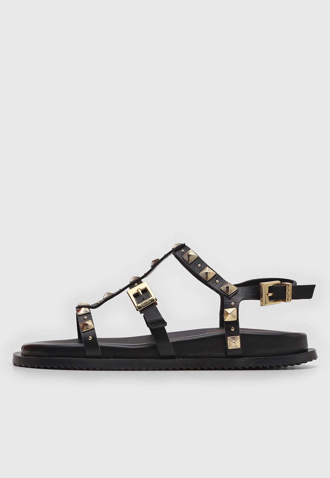 Rasteira Feminina Santa Lolla Tachas Preta