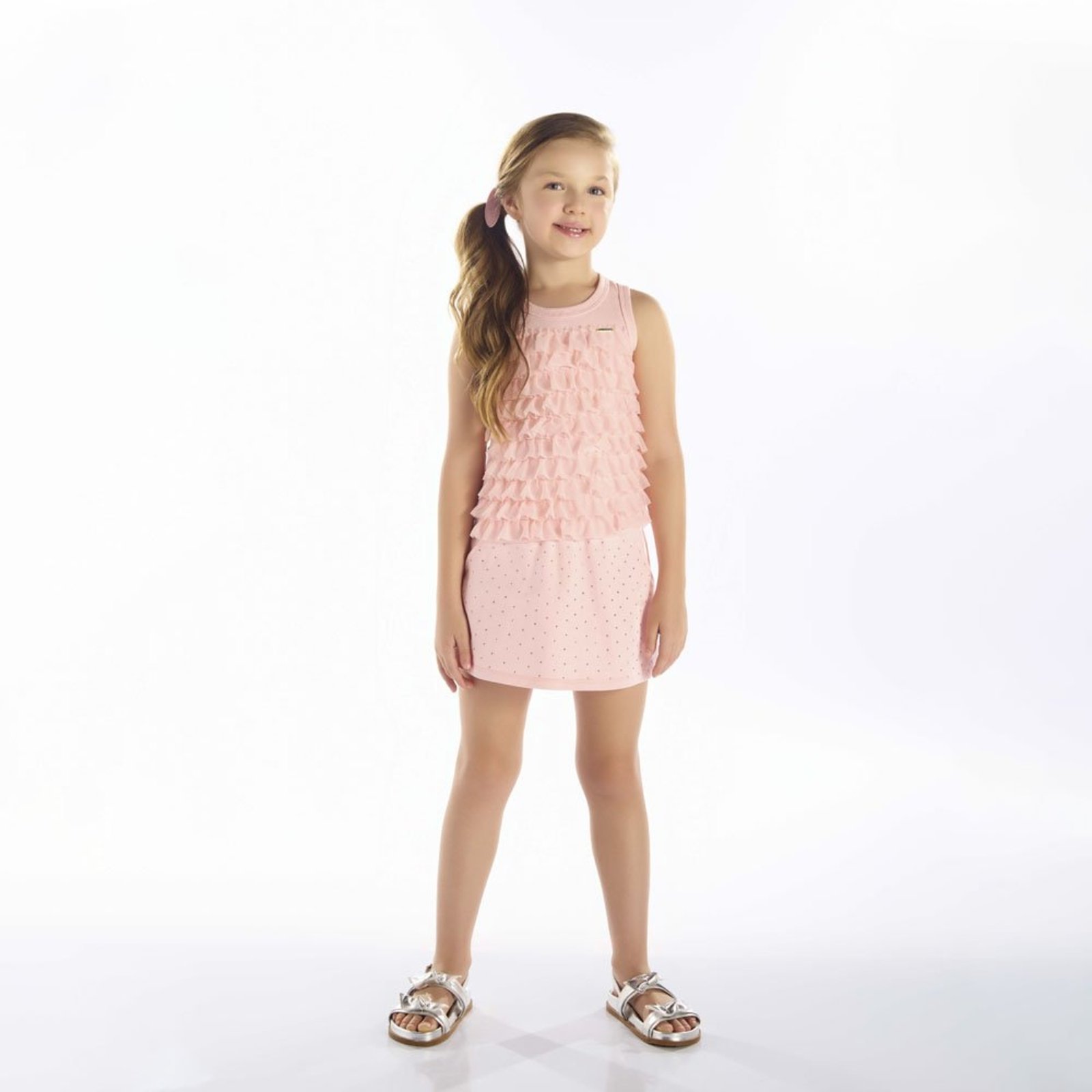 Infantil - Short Saia Menina - Rosa - 52311-11