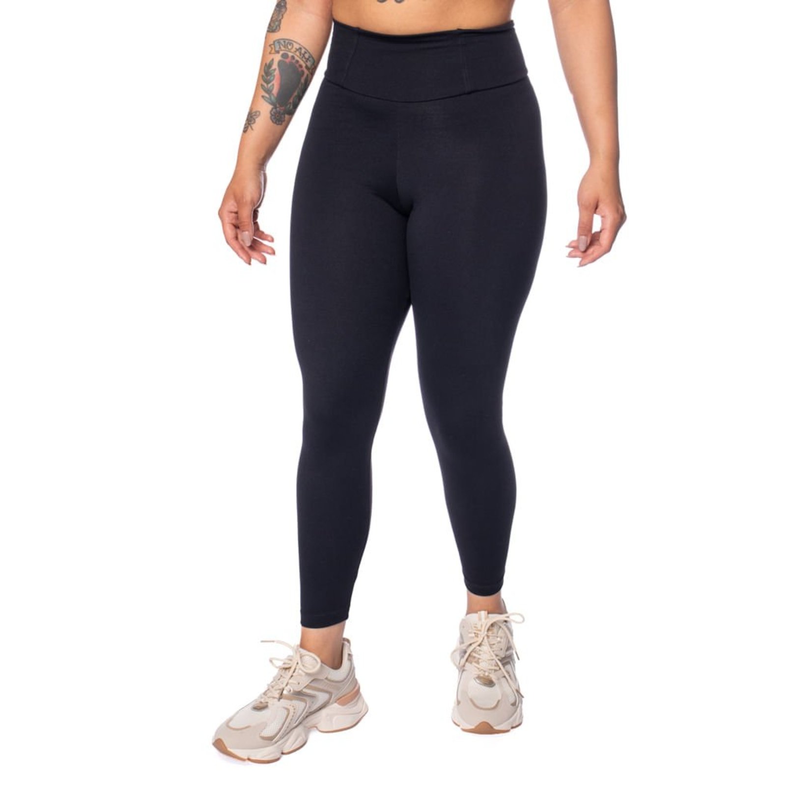 Legging Feminina Estilo Do Corpo Cintura Alta Preto