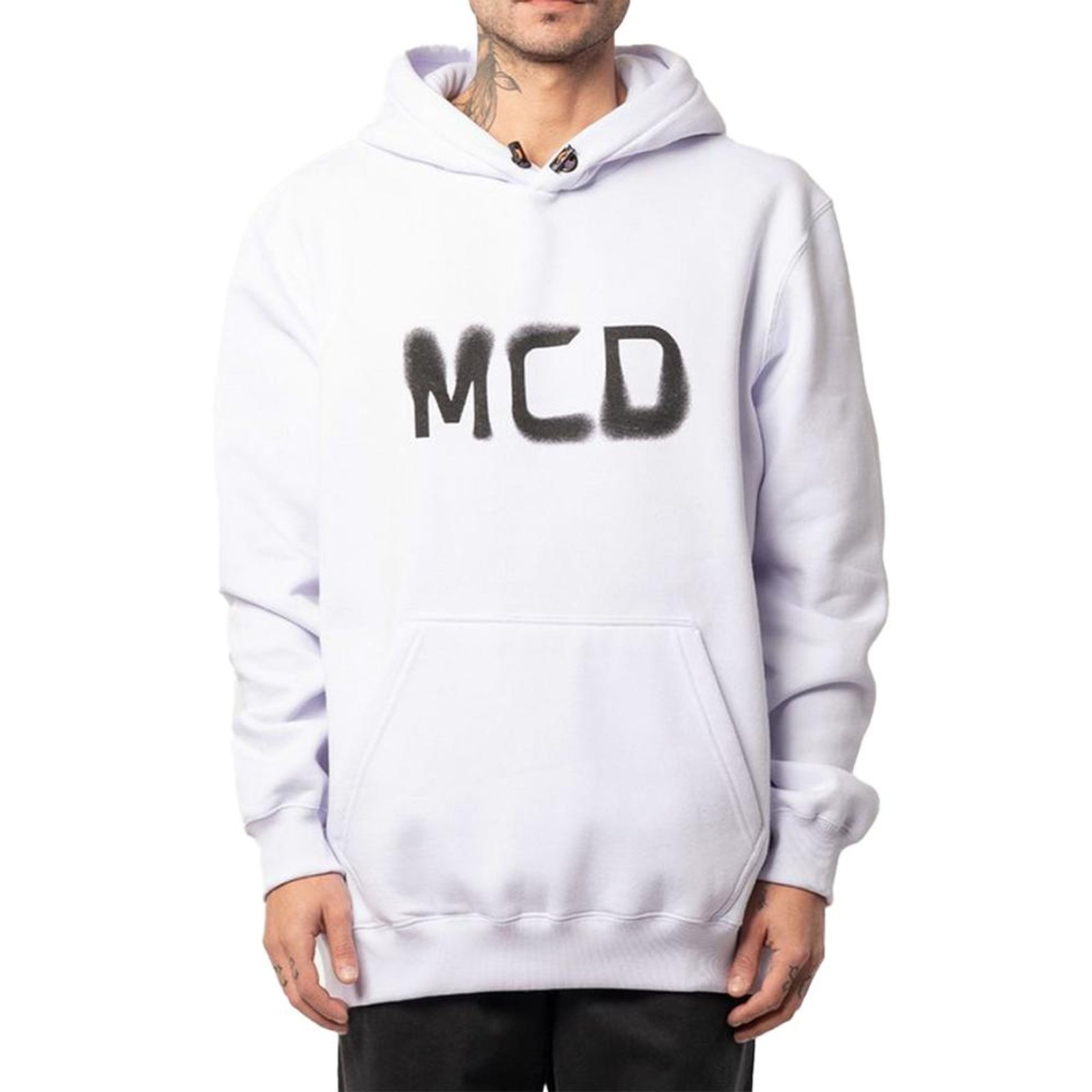 Vista 2 Moletom MCD Canguru Fade MCD WT24 Masculino branco MCD branco