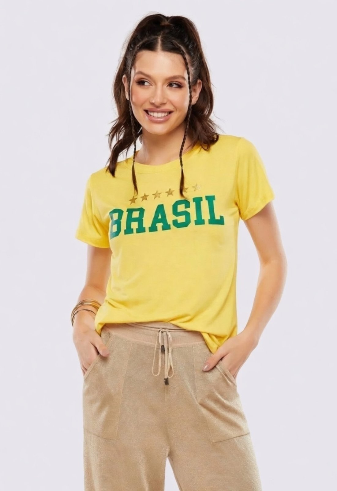 Vista 2 Camisa D Bell Outlet Fashion Brasil amarelo D BELL OUTLET FASHION amarelo